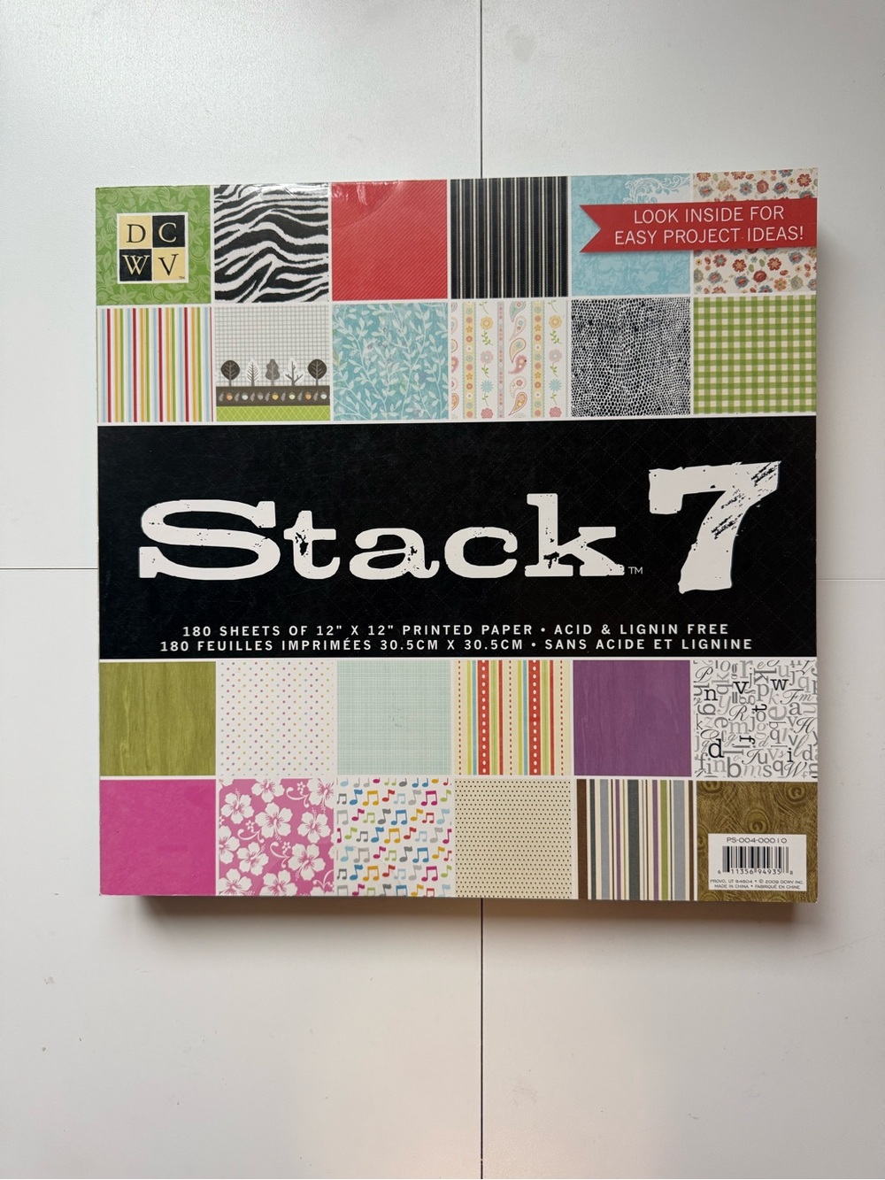 DCWV Stack 7 Printed Paper 12x12 with 180 sheets From 2009